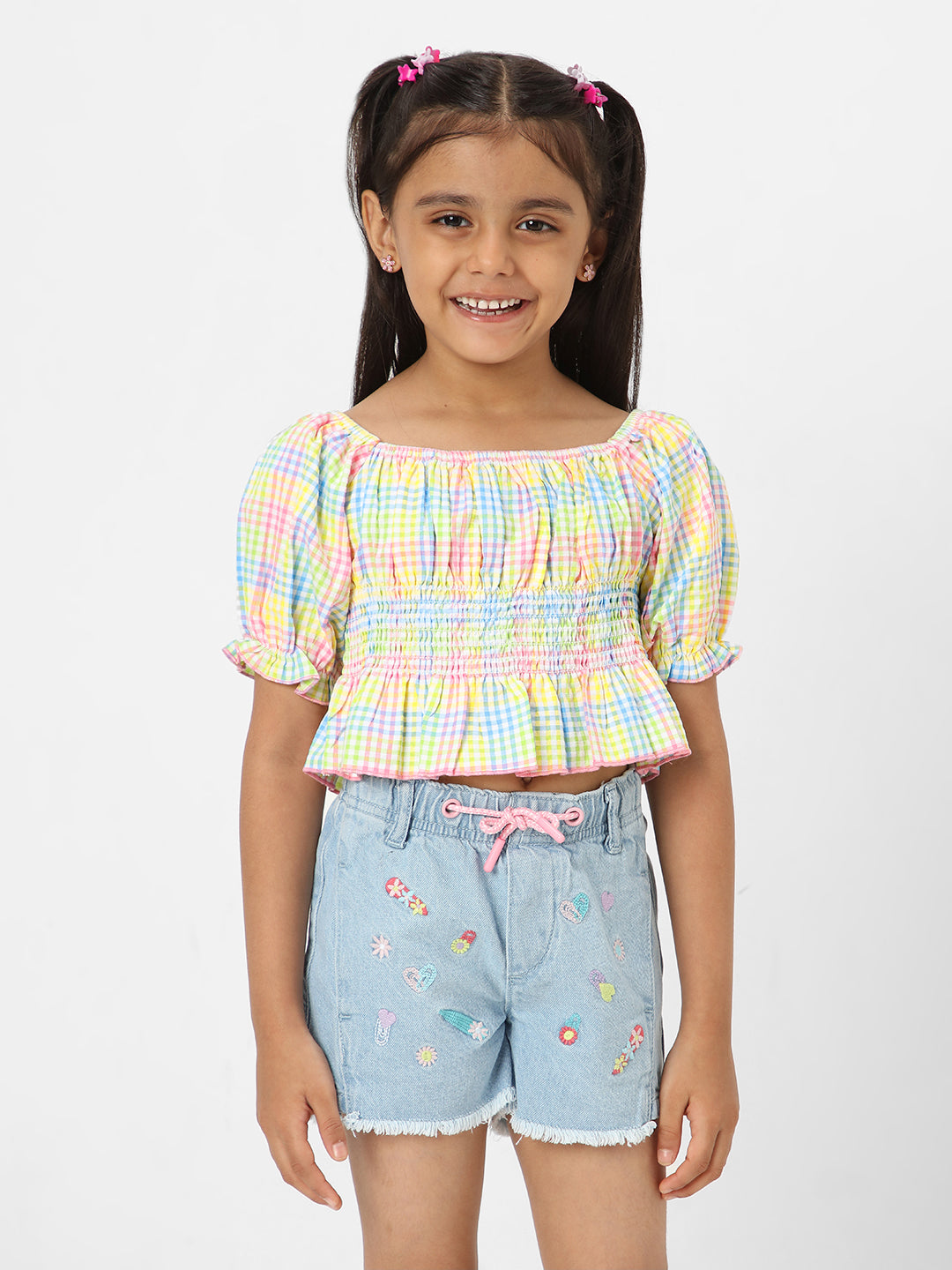 Nautinati Girls' Printed Cropped Top