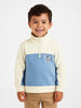 Nautinati Blue and White Graphic Print Sweatshirt for Boys