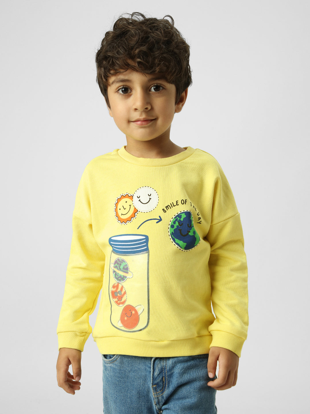 Boys Graphic Printed Pullover Sweatshirt