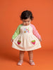 Nautinati Baby Girls Strawberry Sweatshirt Frock with Strawberry Applique Pocket