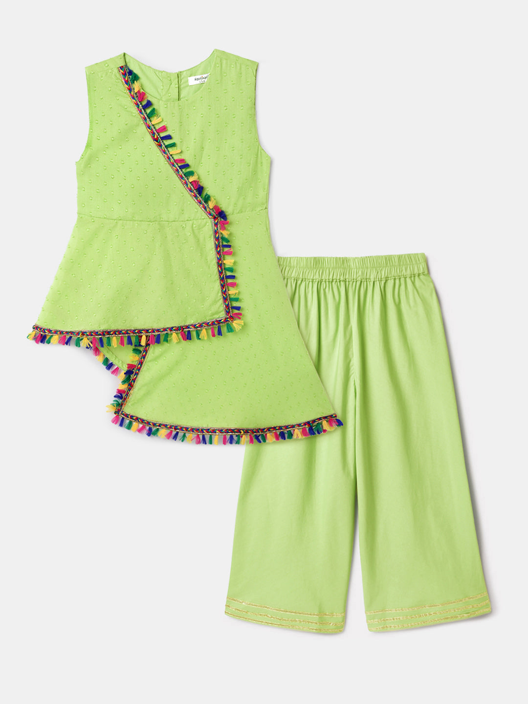 Nautinati Girls' Cotton Ethnic Festive Set | Age 2-10 Years