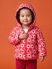 Nautinati Baby Girls Regular Fit Hooded Floral Printed Puffer Jacket with Front Zip