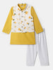 Nautinati Boys' Cotton Festive Kurta Pyjama With Jacket Set | Block Print Jacket | Age 2-10 Years