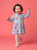 Nautinati Baby Girls Floral Knit A-Line Round Neck Frock
