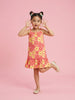 Nautinati Girls' 100% Cotton All-over Floral Print A-line Dress