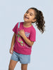 Nautinati Girls' 100% Cotton Sequinned Tropical Print Oversized Crew Neck T-shirt