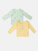 Nautinati Infants Cotton Cute Print Pack of 2 T-shirt