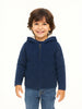 Nautinati Blue Cable-knit Hooded Sweater for Boys