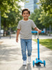 Nautinati Boys' 100% Cotton Stretchable Mid-blue Wash Jogger Jeans