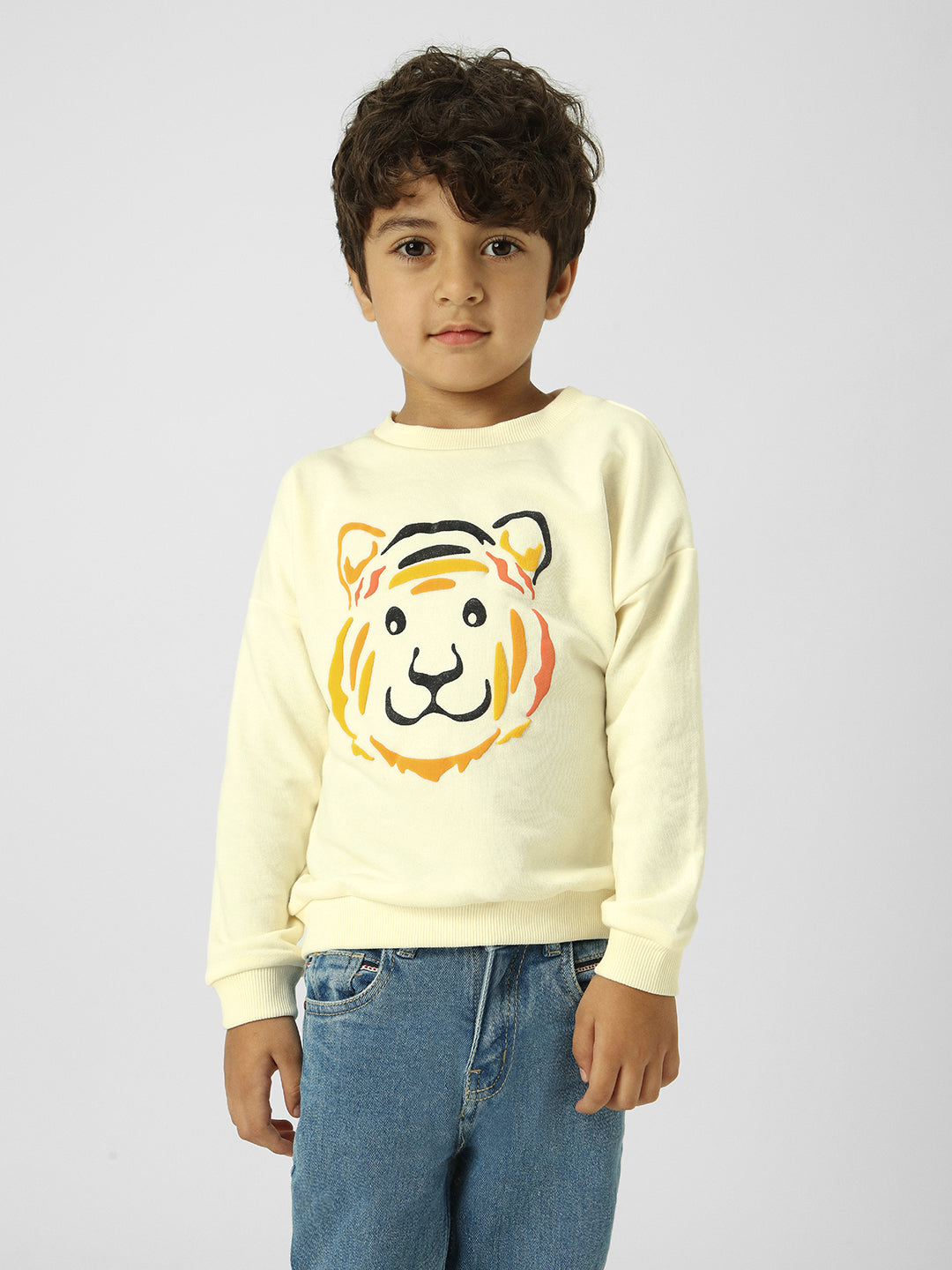 Boys Animal Printed Pullover Sweatshirt