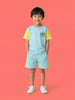 Nautinati Boys Colourblocked Graphic Printed Oversized T-shirt and Shorts Co-ord Set