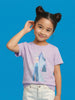 Nautinati Girls' 100% Cotton Crew Neck Disney Frozen Elsa Placement Print T-shirt