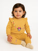 Nautinati Brown Minnie Mouse Print Sweatshirt Set for Girls