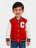 Nautinati Colourblocked Red and White Jacket for Boys