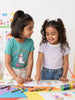 Nautinati Girls' Pack of 2 Cotton Striped and Seagull Printed T-shirts
