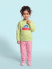 Nautinati Girls Disney Lilo & Stitch Oversized Puff Printed Sweatshirt and Jogger Set