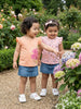 Nautinati Baby Girls' 100% Cotton Pack of 2 Floral Placement & Graphic Print Tops with Cute Frill Sleeves