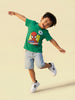 Nautinati Boys' 100% Cotton Crew Neck Marvel Spiderman Placement Print T-shirt