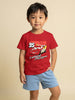 Nautinati Boys' 100% Cotton Crew Neck Disney Cars Placement Print T-shirt