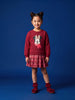 Nautinati Girls Disney Minnie Mouse Oversized Printed Sweatshirt Dress with Sequin Detail