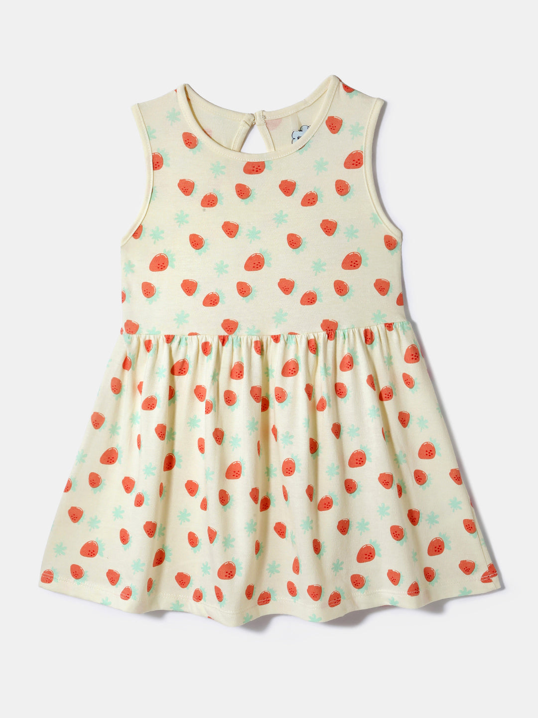 Nautinati Girls' Cotton Printed Dresses | Pack of 2 | Age 0 - 2 Years