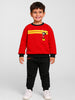 Nautinati Red & Black Mickey Mouse Print Sweatshirt Set for Boys