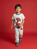 Nautinati Boys' Marvel Spiderman 100% cotton Printed  T-shirt with Joggers Night Suit