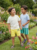 Nautinati Boys’ 100% Cotton Pack of 2 Graphic & Striped Print Lounge Shorts