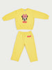 Nautinati Yellow Minnie Mouse Print Sweatshirt Set for Girls
