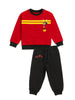 Nautinati Red & Black Mickey Mouse Print Sweatshirt Set for Boys