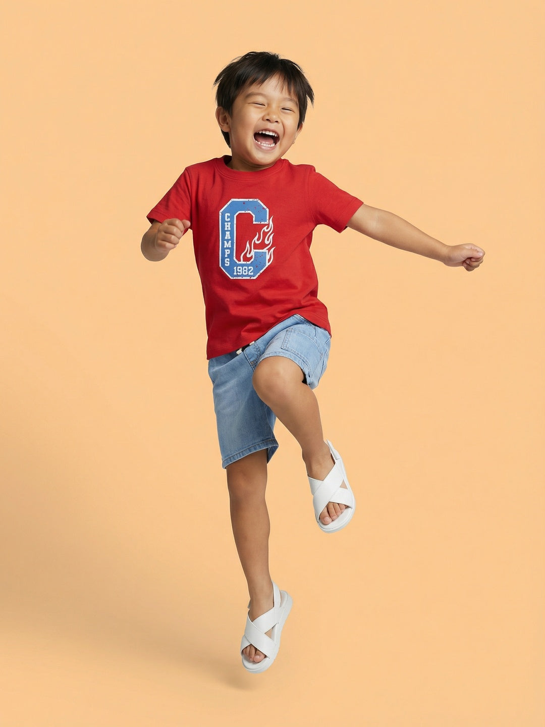 Nautinati Boys' 100% Cotton Pack of 2 Racing Graphic & Chequered Crew Neck T-shirts