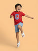 Nautinati Boys' 100% Cotton Pack of 2 Racing Graphic & Chequered Crew Neck T-shirts