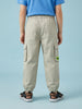 Nautinati Boys' 100% Cotton Woven Graphic Cargo Joggers