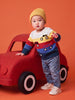 Nautinati Baby Boys Car Knit Sweater with Appliques and Button Closure