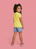 Nautinati Girls' 100% Cotton Crew Neck Disney Minnie Mouse Placement Print T-shirt
