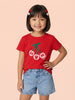 Nautinati Girls' Pack of 2 Cotton Cherry Printed T-shirts