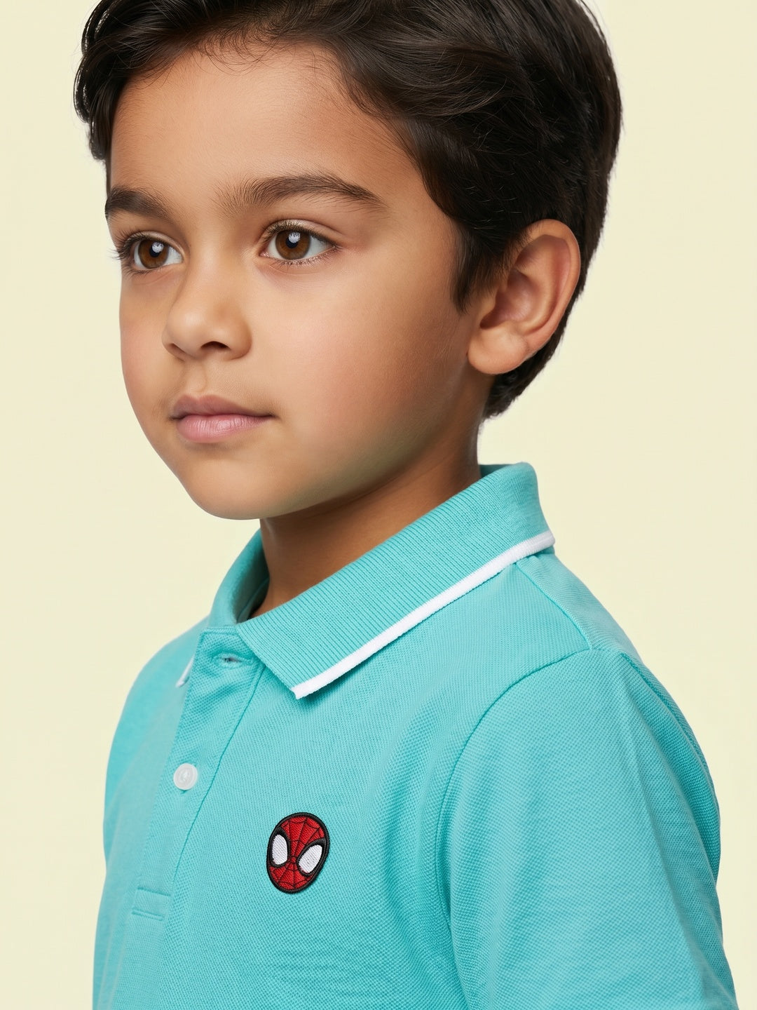 Nautinati Boys’ 100% Pique Cotton Marvel Spiderman Badge T-shirt