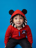 Nautinati Red Mickey Mouse Print Hooded Sweatshirt for Boys