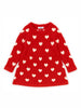 Nautinati Red Heart Print Sweater Dress