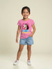 Nautinati Girls' 100% Cotton Crew Neck Disney Moana Placement Print T-shirt