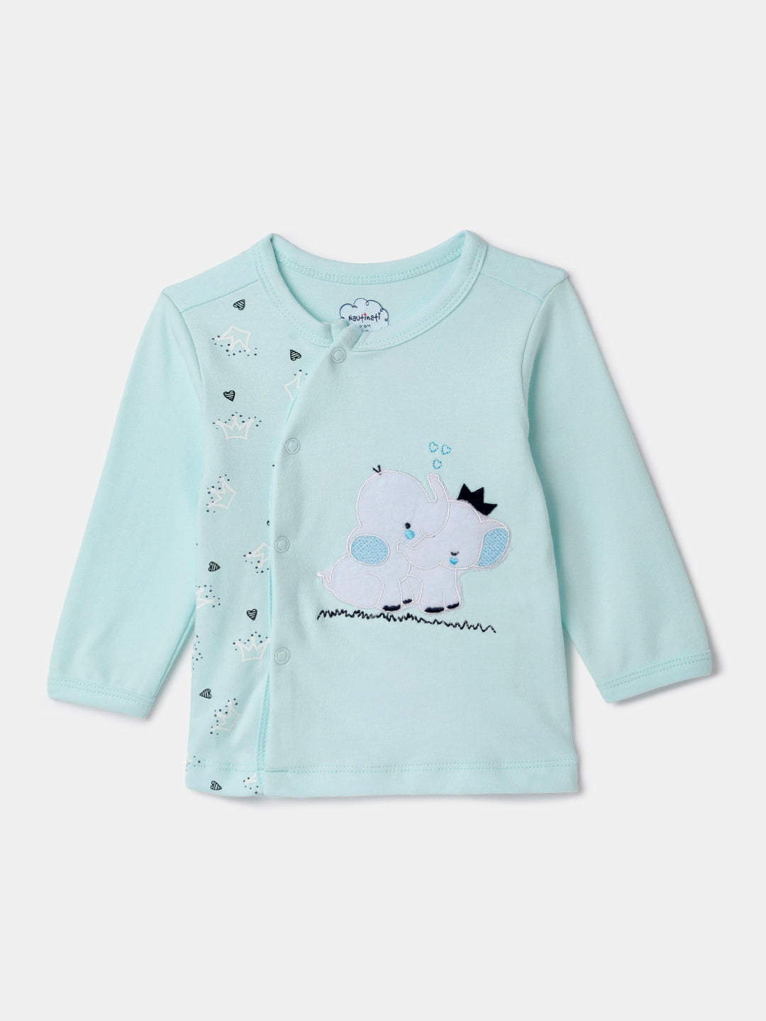 Nautinati Baby Blue Printed 7 Pieces Gift Set for Infant Boys