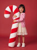 Nautinati Girls Relaxed Fit Christmas Candy Cane Knit Sweater