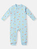 Nautinati Infants Interlock Cotton All-over Printed Sleepsuit With Beanie