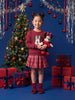 Nautinati Girls Disney Minnie Mouse Oversized Printed Sweatshirt Dress with Sequin Detail