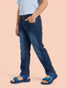 Nautinati Boys Pure Cotton Dark Wash Straight Fit Jeans