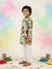 Boys' 100% Cotton Festive Resort Style Printed Kurta & Solid Pyjama Set