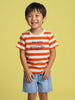 Nautinati Boys' 100% Cotton Pack of 2 Striped & Graphic Crew Neck T-shirts