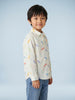 Nautinati Boys' Cotton Linen Blend Skateboard All-over Print Formal Party Shirt