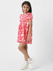 Nautinati Girls’ Red Jersey Cotton Bunny Print Dress