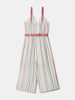 Nautinati Multicolour Strpied Jumpsuit for Girls